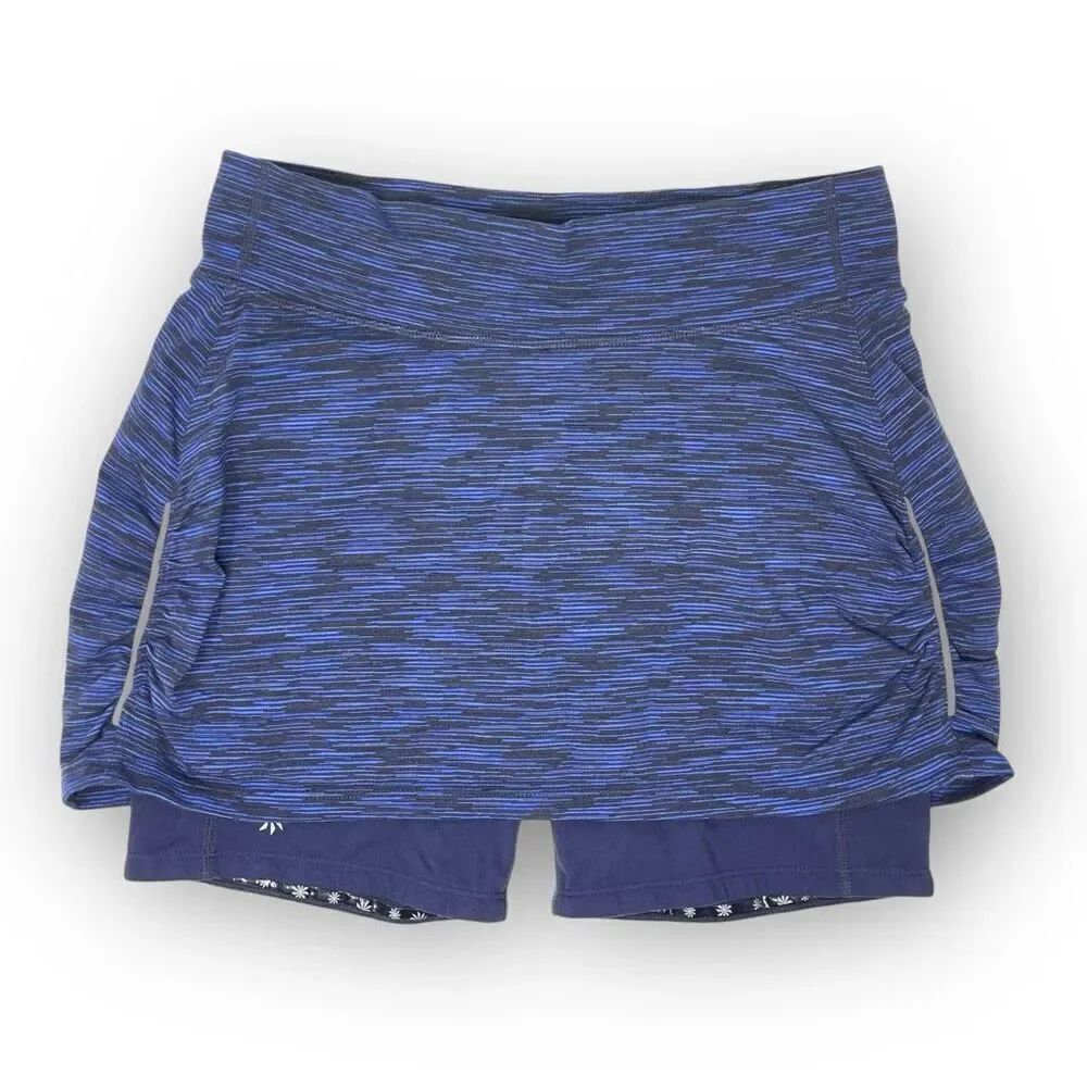 Athleta Aurora Contender 2 in 1 Skirt Skort Rushed Blue Purple Womens Size Small
